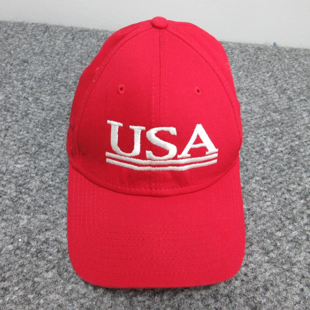 USA Baseball Hat Cap Strap Back Mens One Size Red New Era 9FORTY Patriotic